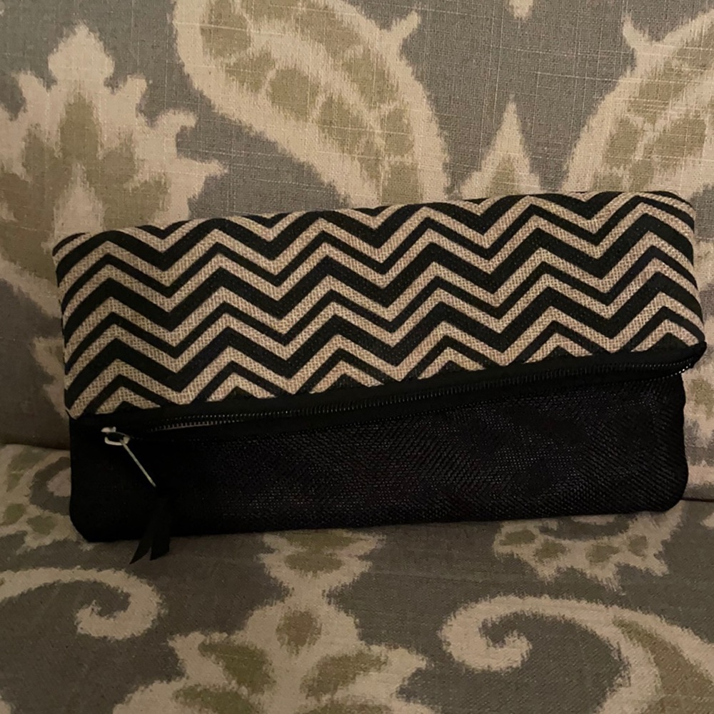 Linen like clutch